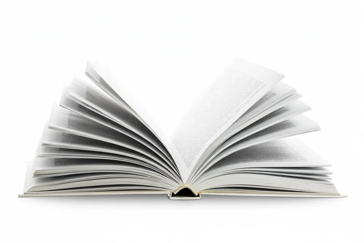 An open book, symbolizing study and inquiry